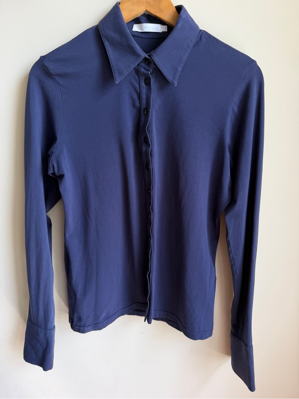 Anne Fontaine Blue Full Button Fitted Collared Shirt EU 44 Women’s Small/Medium
